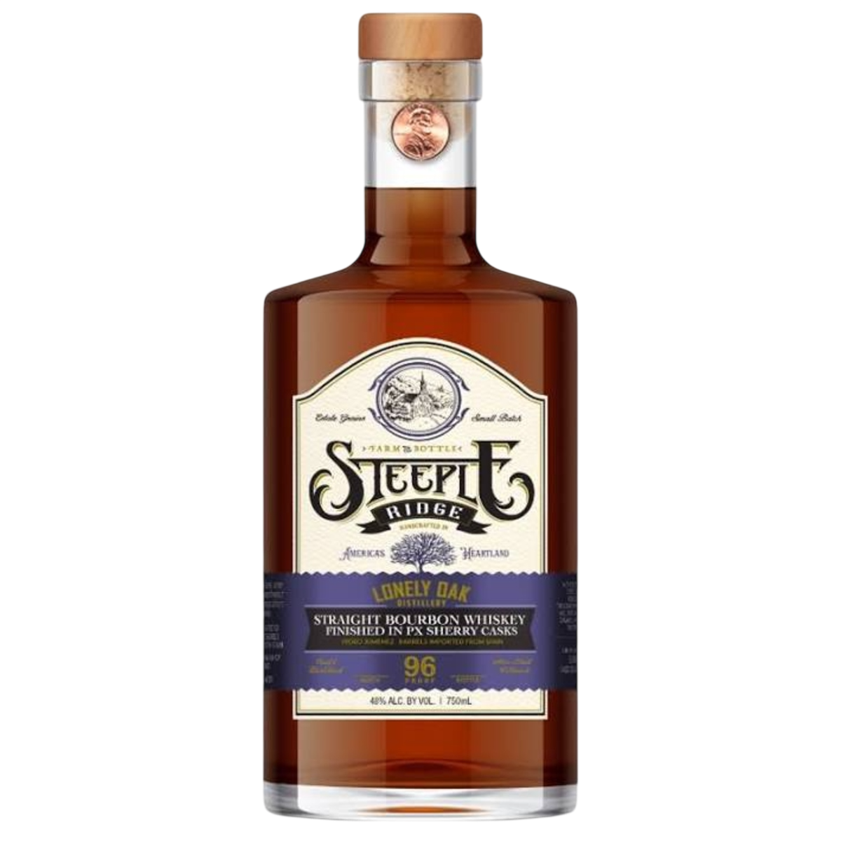 Lonely Oak Steeple Ridge Straight Bourbon Finished in PX Sherry Casks 750ml