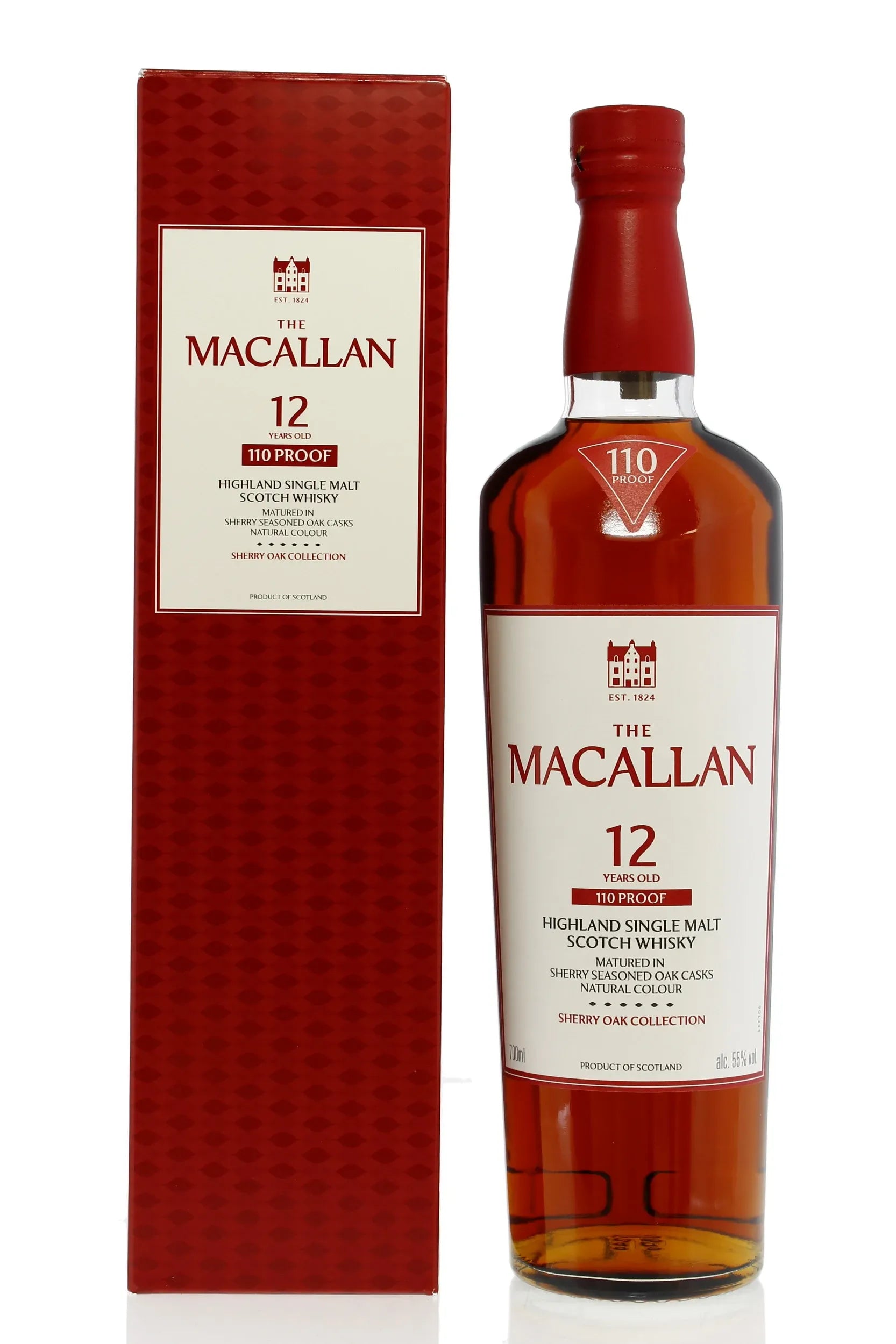 Macallan 110 Proof Sherry Oak Cask 12 Year Old Single Malt Scotch Whisky 750ml