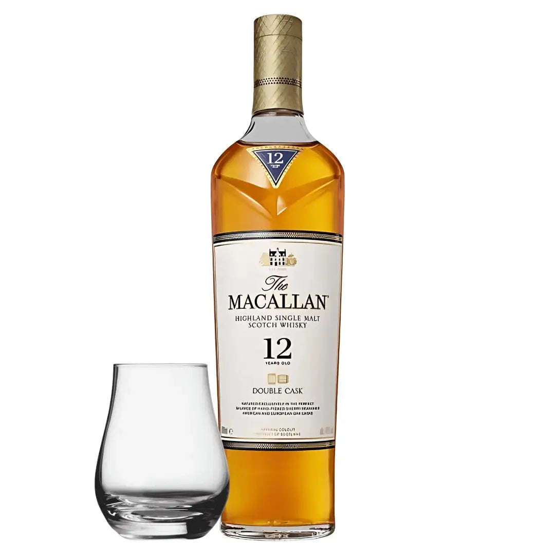 Macallan Double Cask 12 Year Old Single Malt Scotch Whisky with Spey Dram Glass 750ml
