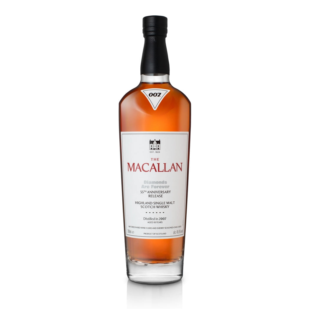 Macallan James Bond 55th Anniversary Diamonds are Forever 18 Year Old Single Malt Scotch Whisky 750ml