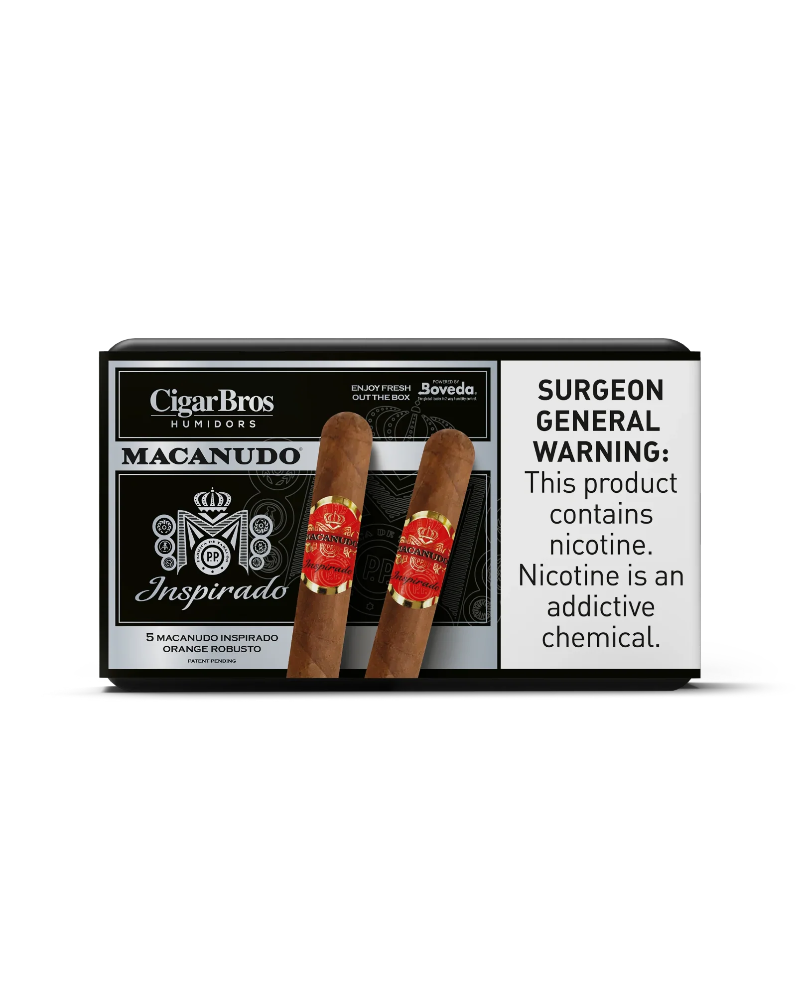 Macanudo Inspirado Red Robusto Cigar With Personal Humidor by CigarBros (Box of 5)