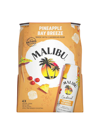 Malibu Pineapple Bay Breeze (4 pack) 355ml