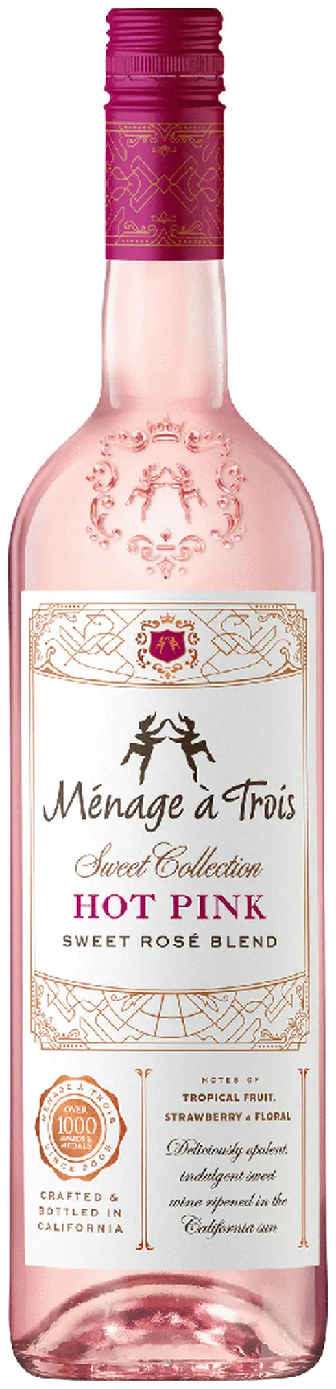 Menage a Trois Sweet Collection Hot Pink Sweet Rose 750ml