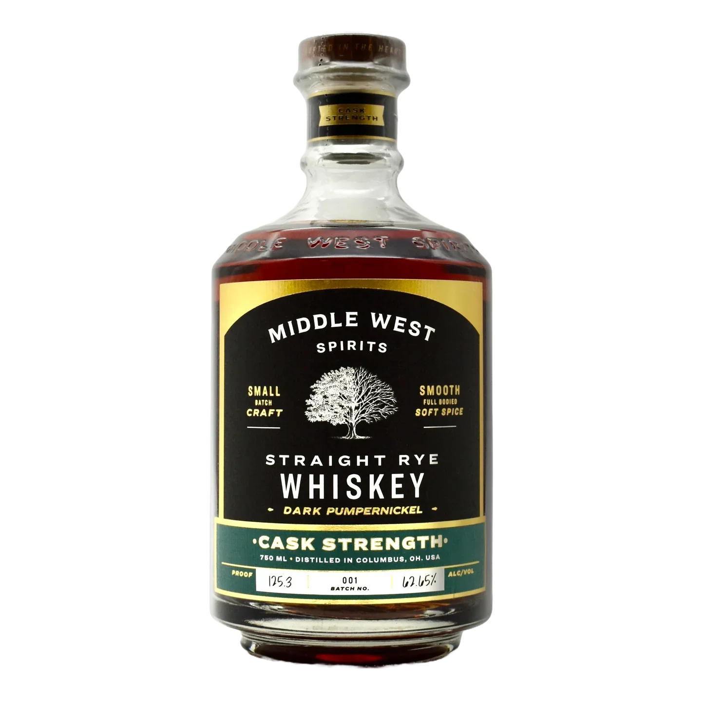 Middle West Spirits Cask Strength Straight Dark Rye Whiskey 750ml