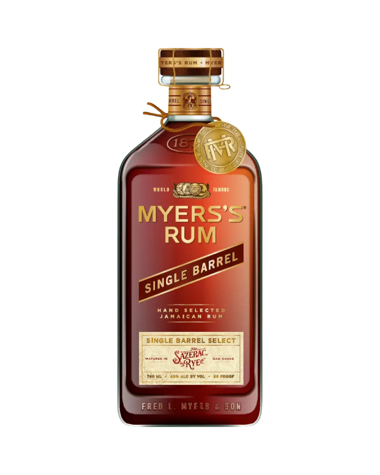 Myers's Single Barrel Barrel Select Finished in Sazerac Rye Barrel Jamaican Rum