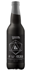 New Holland Brewing x Dungeons & Dragon's Dragon's Milk Origin d20 Brew Silver Dragon Edition Double Barrel Aged Stout Beer 22-Oz