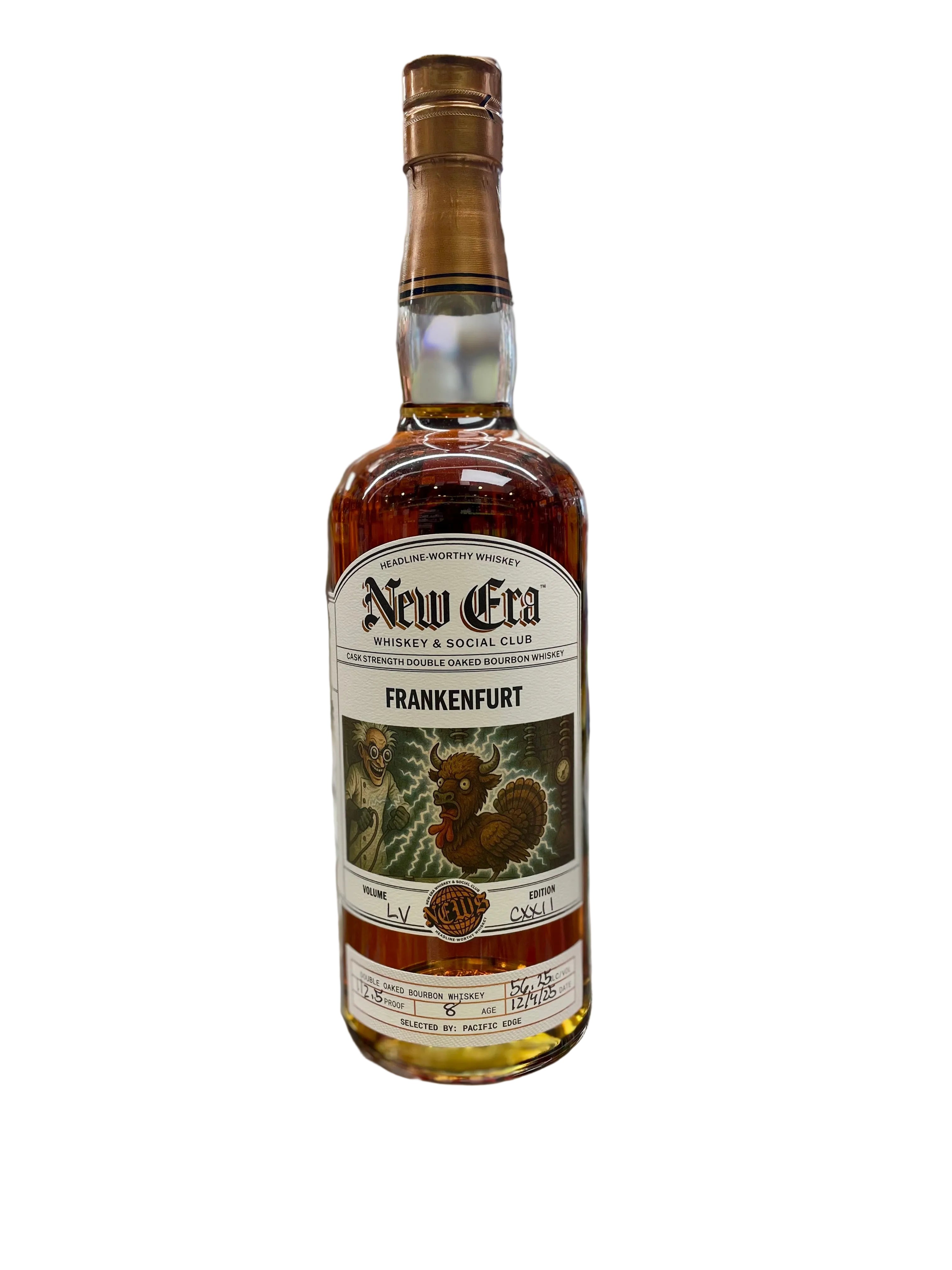 New Era Whiskey Frankenfurt 8 Year Old Cask Strength Double Oaked Bourbon Whiskey 750ml