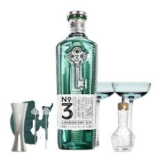 No 3 London Dry Gin Globe Trotter Unrivalled Martini Case 750 ml