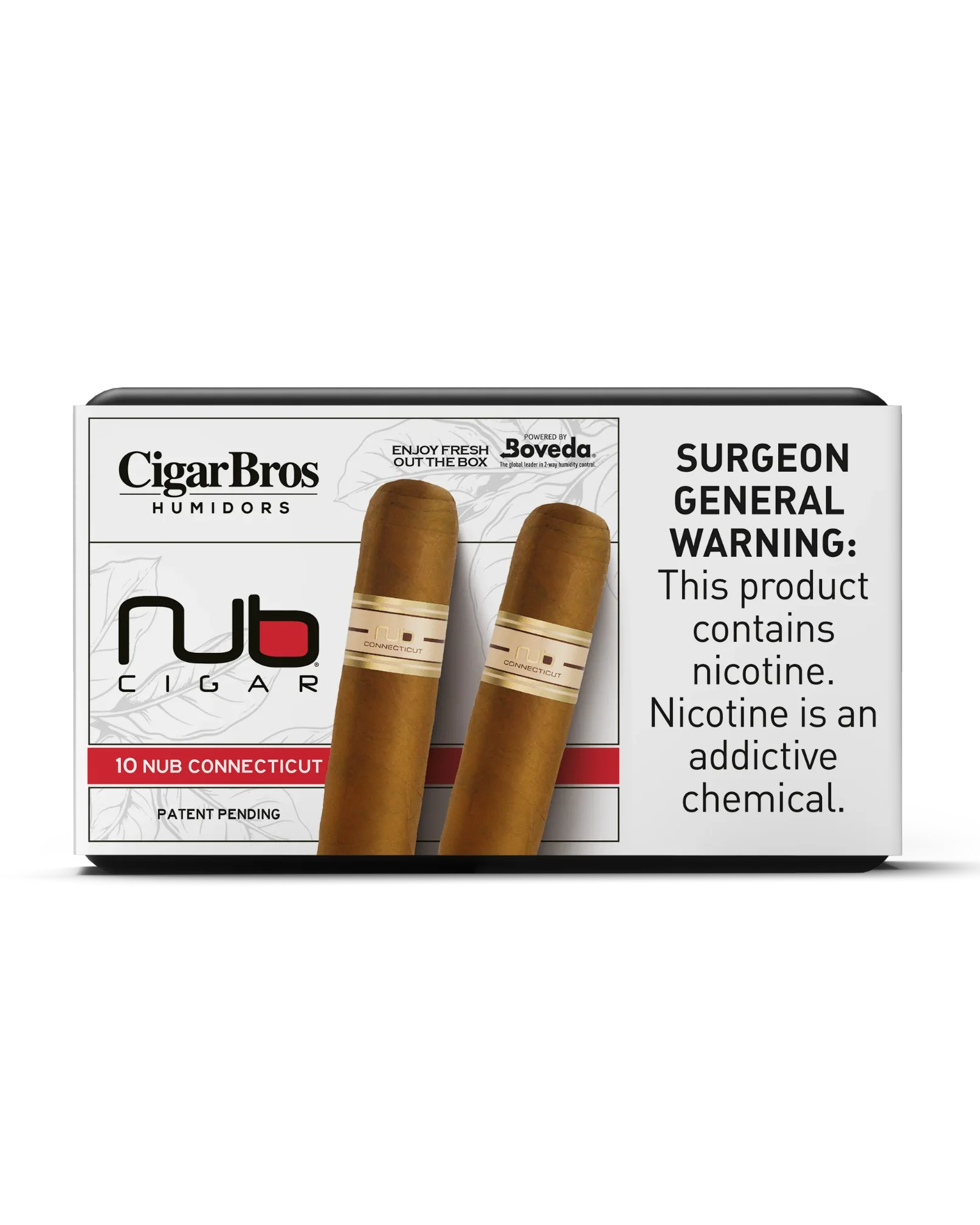 Nub Connecticut Cigar With Personal Humidor by CigarBros (Box of 10)