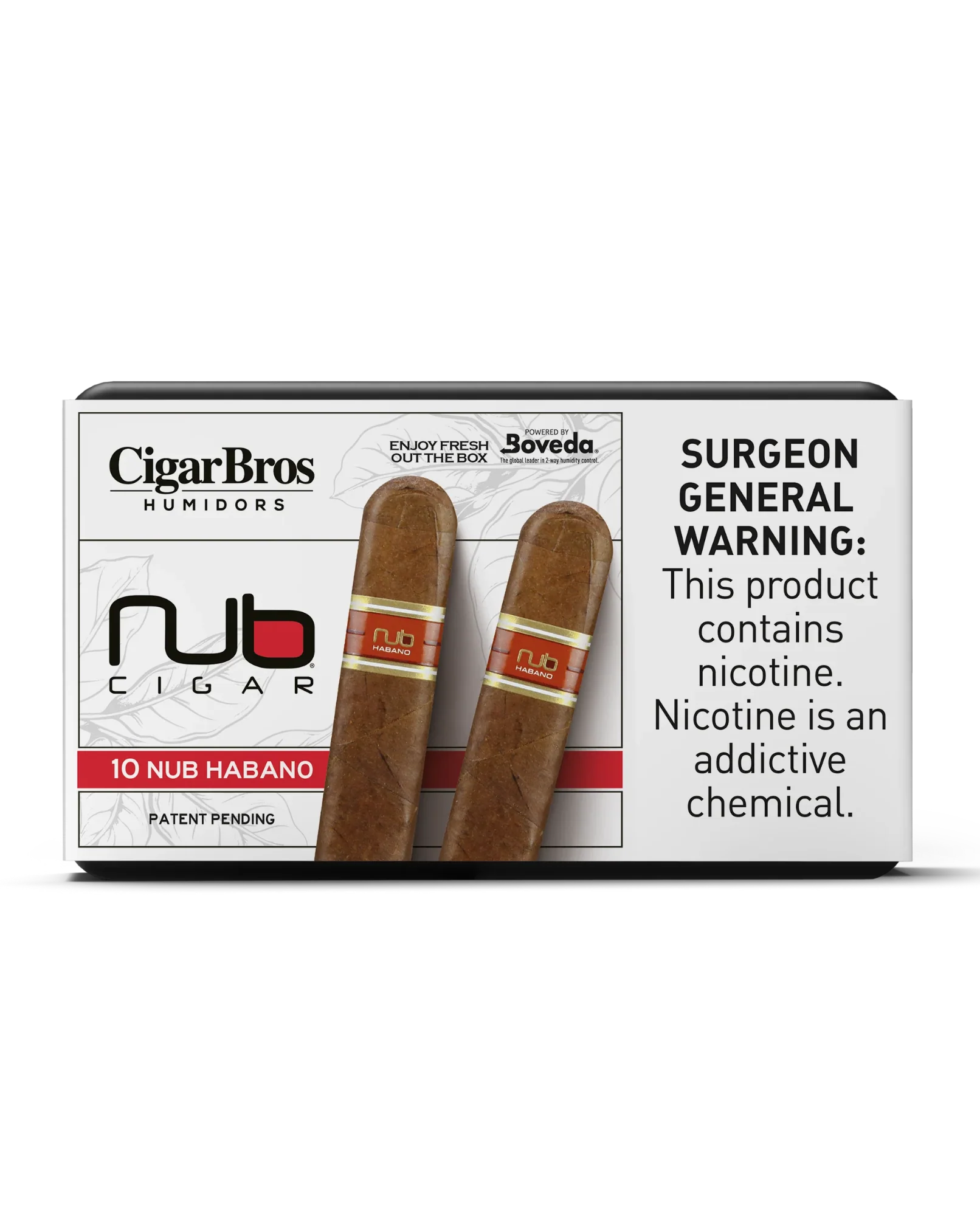Nub Habano Cigar With Personal Humidor by CigarBros (Box of 10)