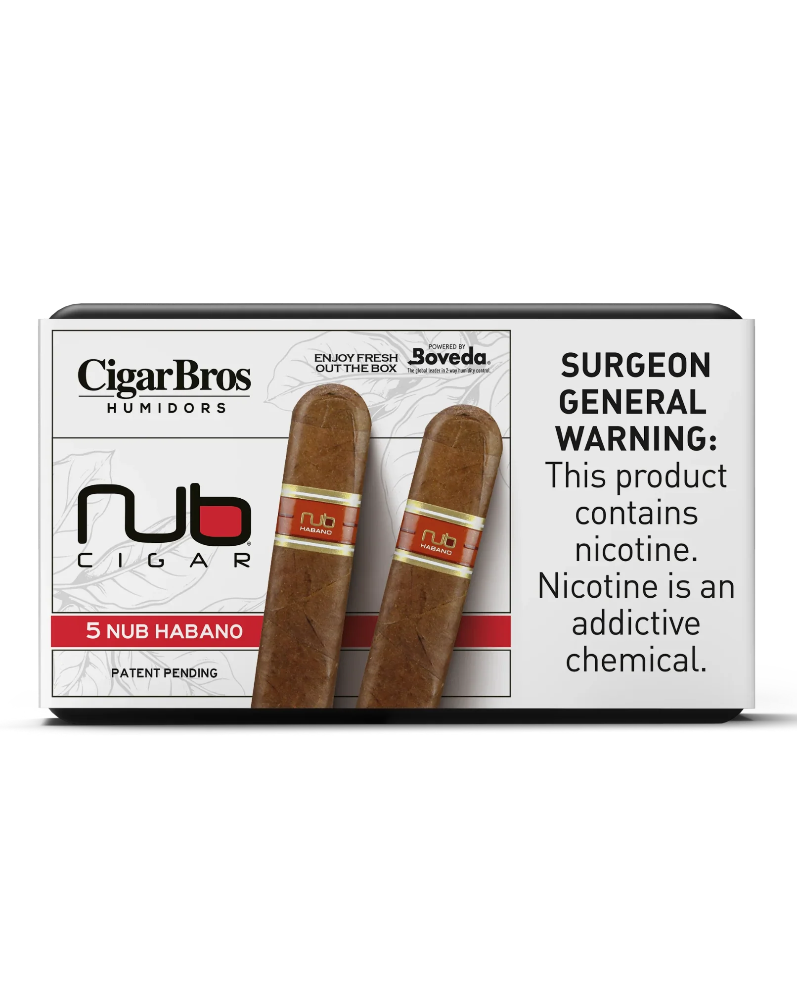 Nub Habano Cigar With Personal Humidor by CigarBros (Box of 5)