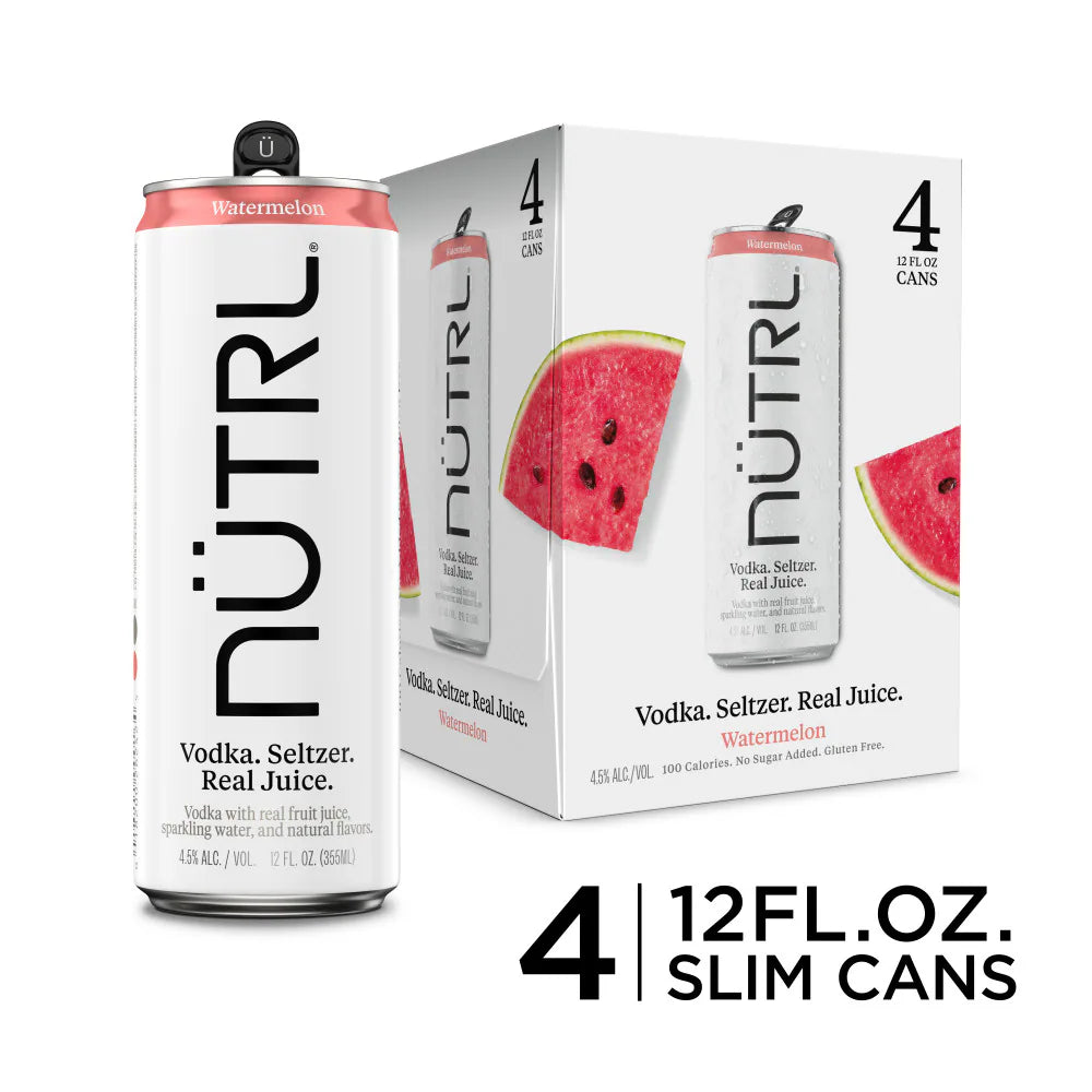 Nutrl Vodka Watermelon Vodka Seltzer 4-Pack