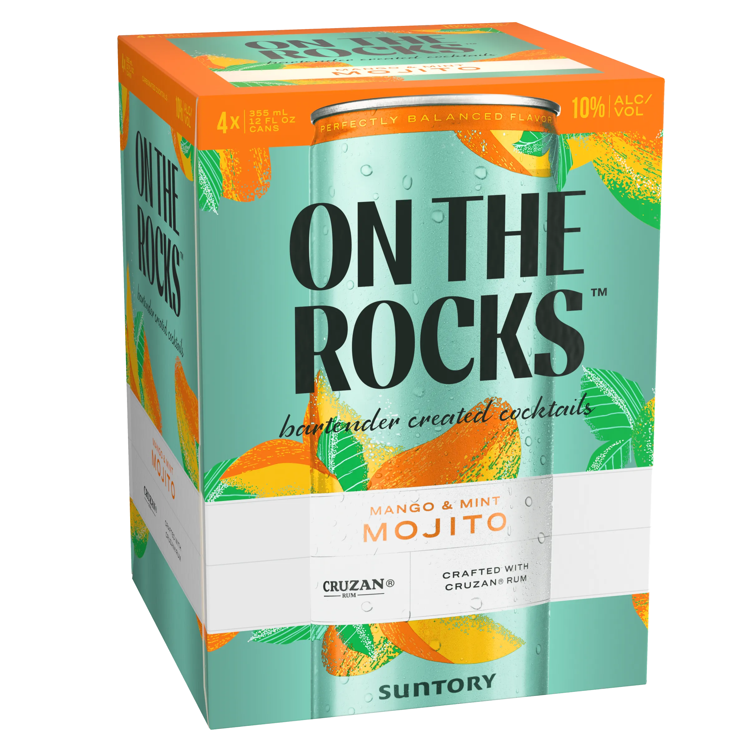 OTR On The Rocks Premium Cocktails Mango & Mint Mojito Can 4-Pack