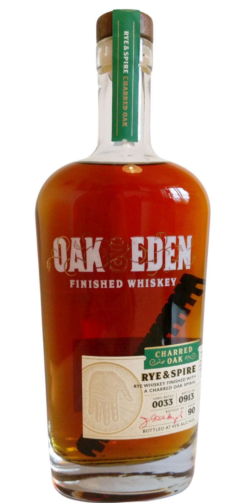 Oak & Eden Charred Oak Rye & Spire Whiskey 750ml