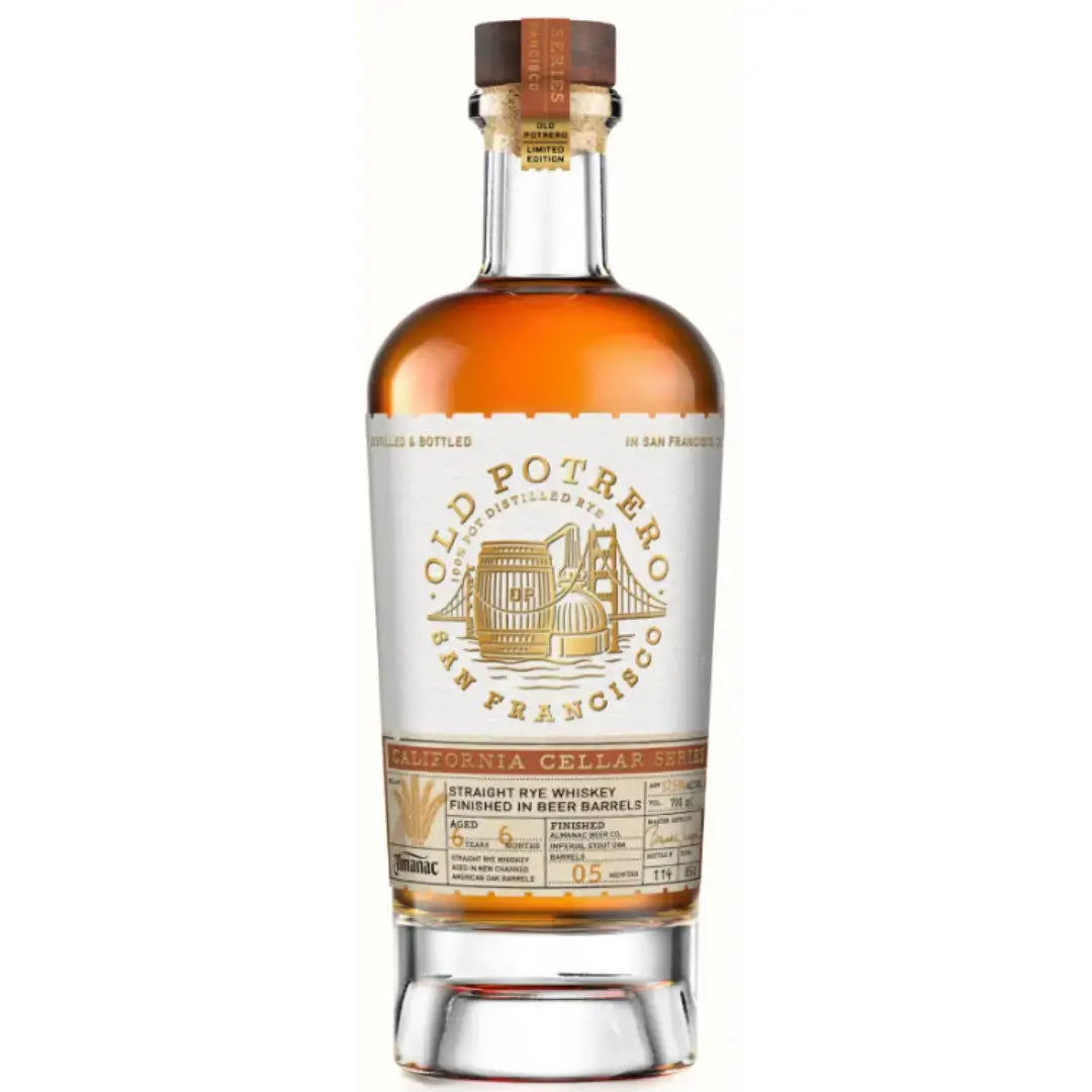 Old Potrero Almanac Beer Barrel Finish 6 Year Old California Cellar Series #04 Straight Rye Whiskey 750ml