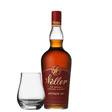 Old Weller Antique 107 Wheated Bourbon with Spey Dram Glass With Spey Dram Glass