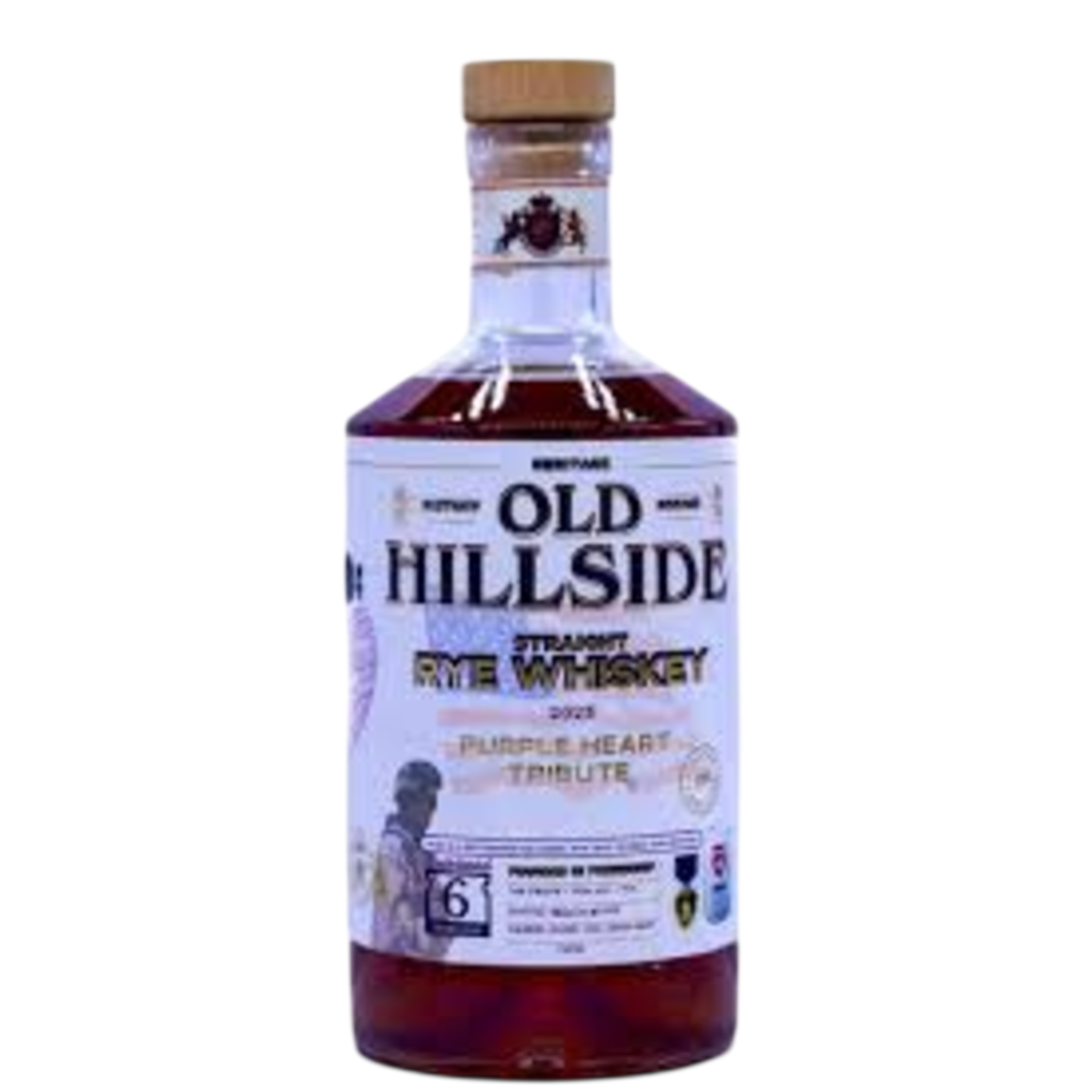 Old Hillside Straight Rye Purple Heart Tribute 6 year 750 ml