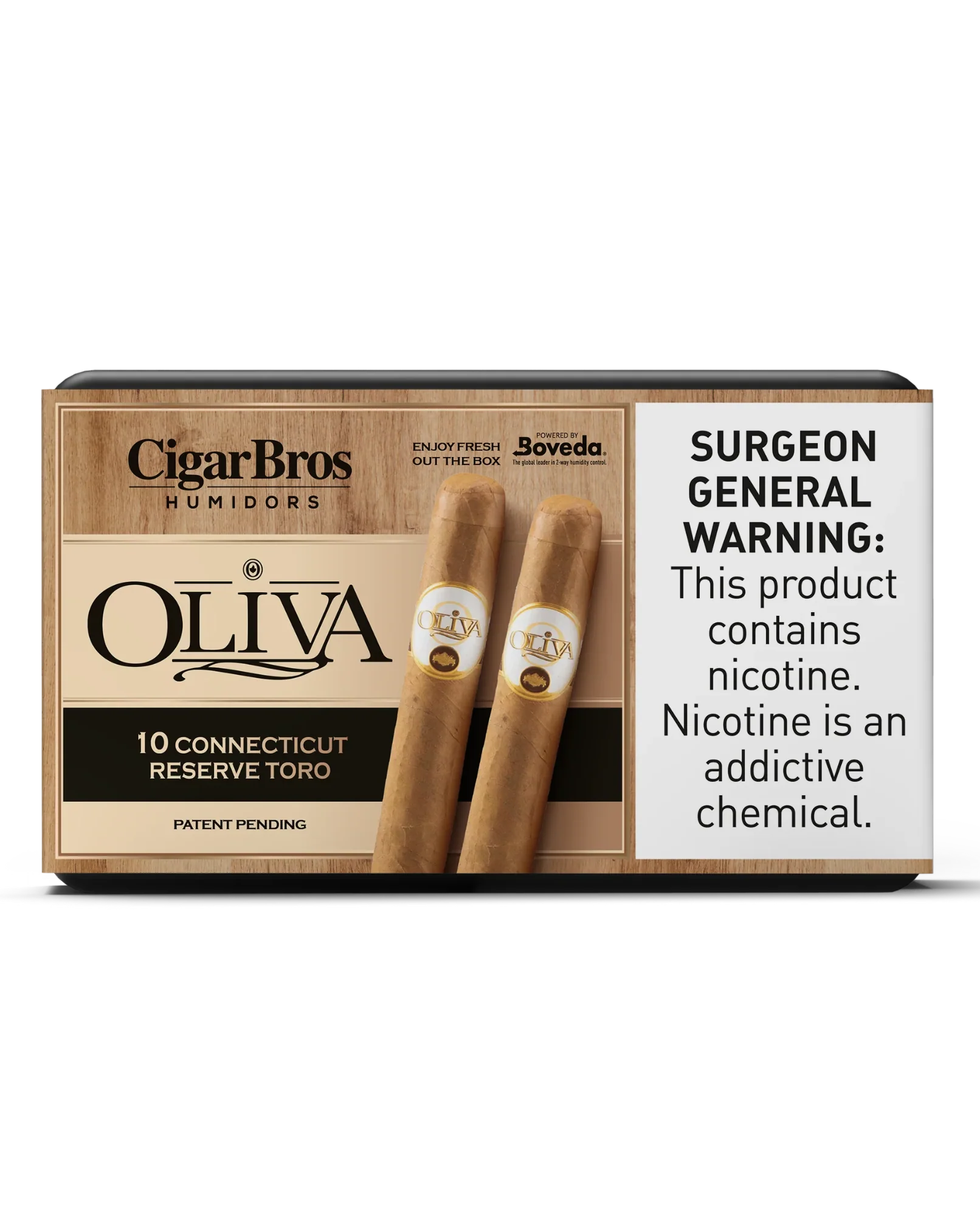 Oliva Connecticut Reserve Toro Cigar With Personal Humidor by CigarBros (Box of 10)