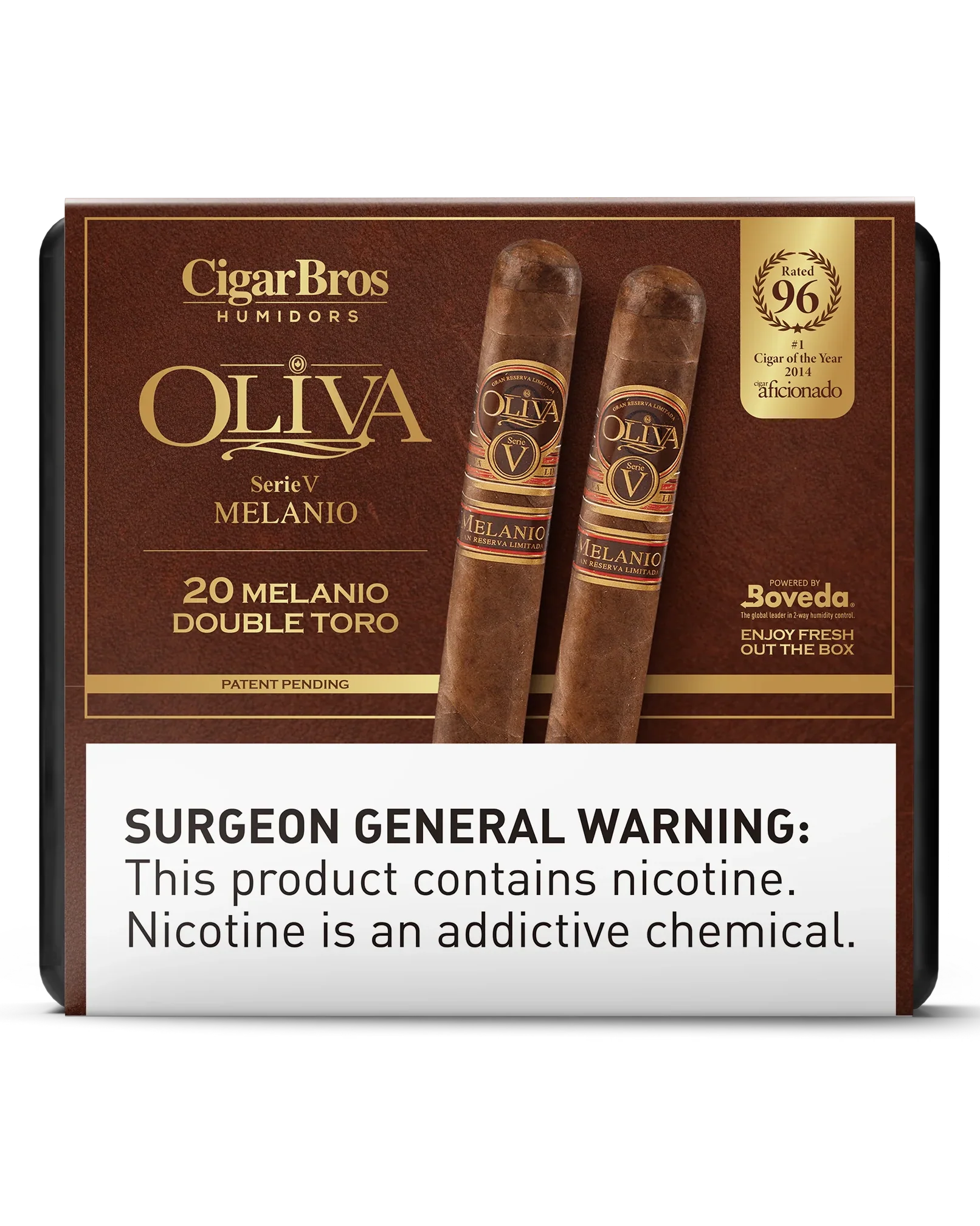Oliva Serie V Melanio Double Toro Cigar With Personal Humidor by CigarBros (Box of 20)