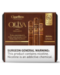 Oliva Serie V Melanio Robusto, Melanio Double Toro & Melanio Figurado Cigars Variety Set With Personal Humidor by CigarBros (Box of 5+5+5+5)