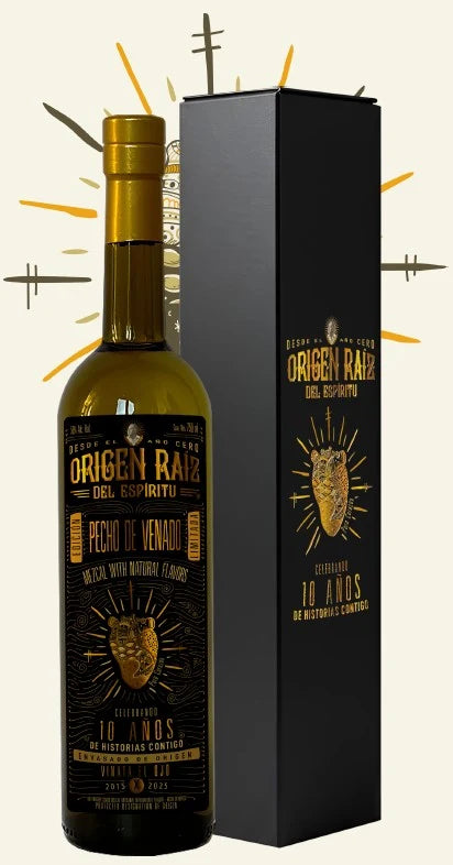 Origen Raiz del Espiritu Pecho de Venado Edicion 10 Aniversario Mezcal Artesanal