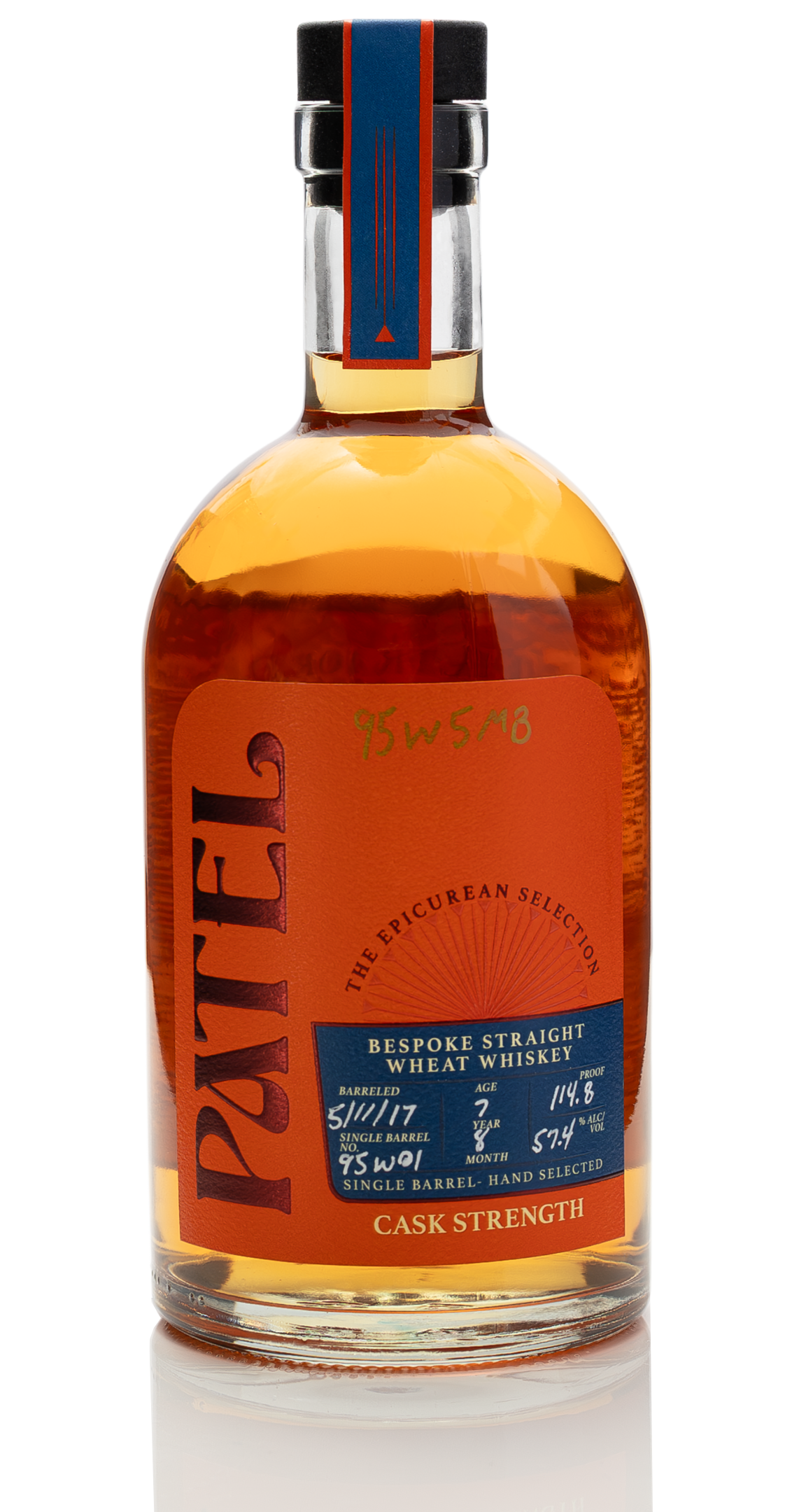 Patel Bespoke 7 Year Old Single Barrel Cask Strength Wheat Whiskey 750ml