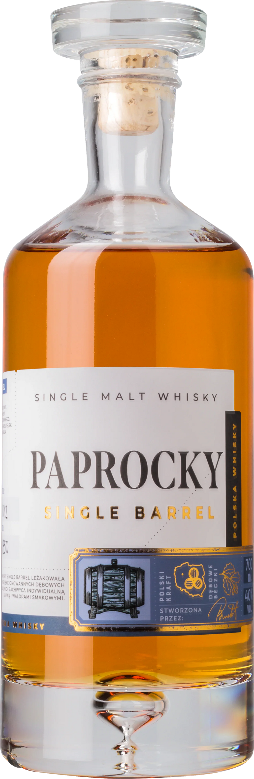 Paprocky Single Barrel Single Malt Whisky 700ml