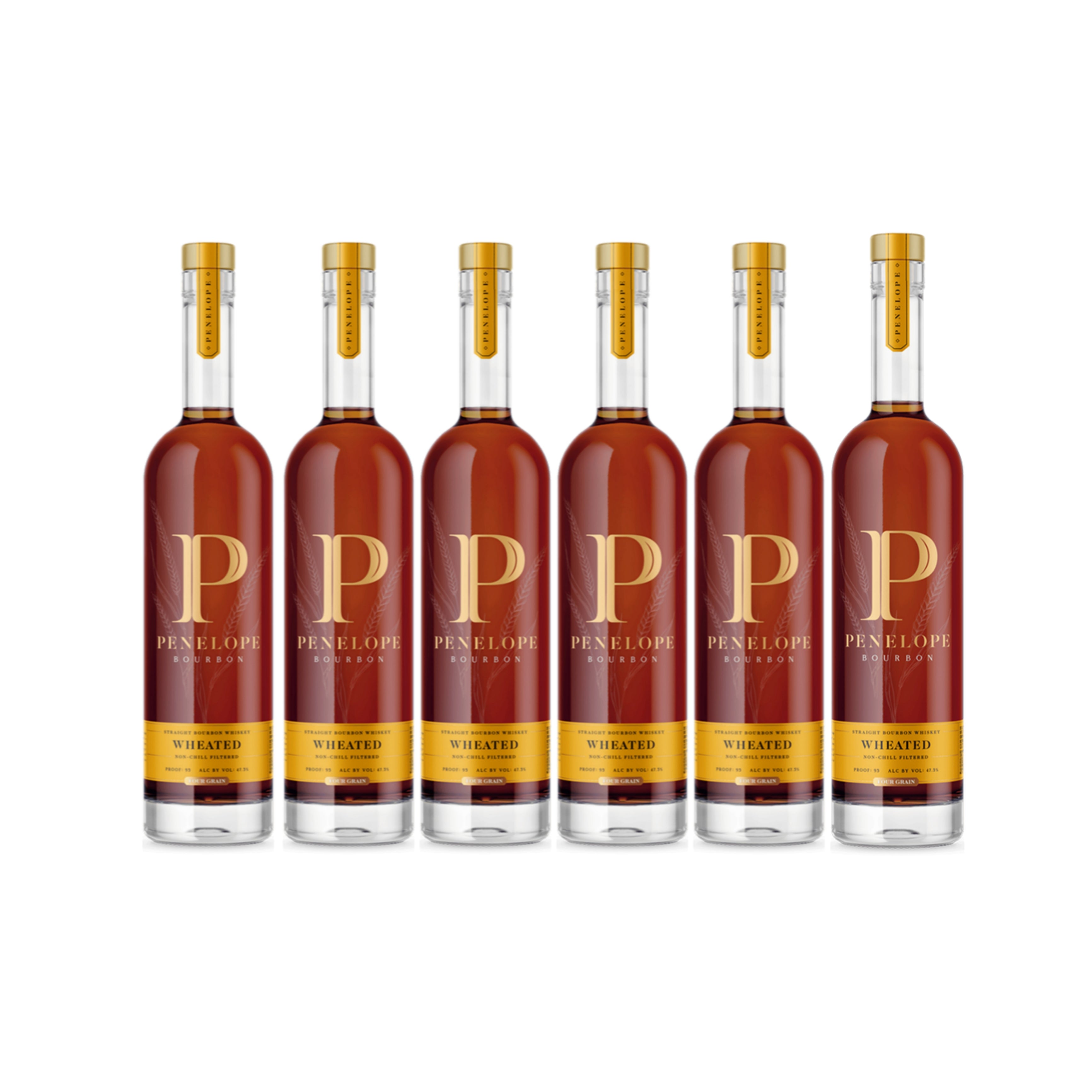 Penelope Four Grain Straight Wheated Bourbon Whiskey 750ml Bundle 6-Pack