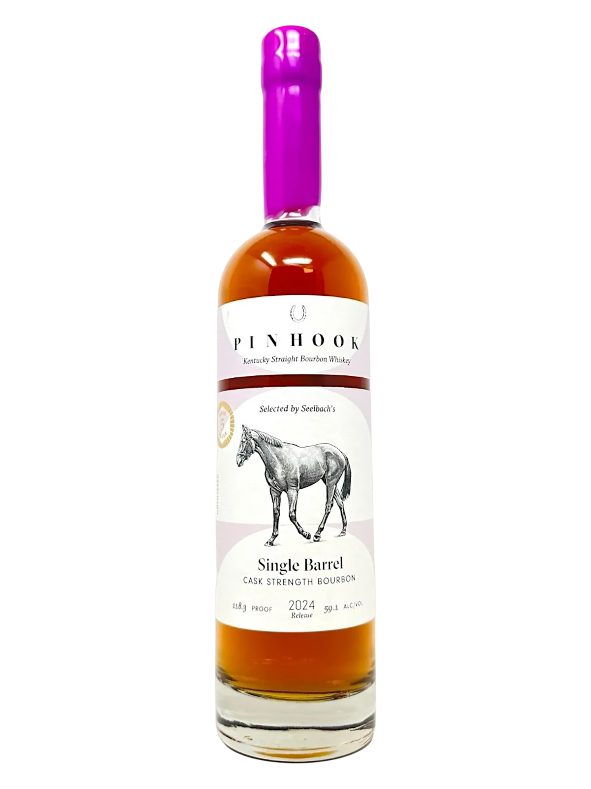 Pinhook Single Barrel Cask Strength 5 Year Old Unfiltered Straight Bourbon Whiskey 750ml