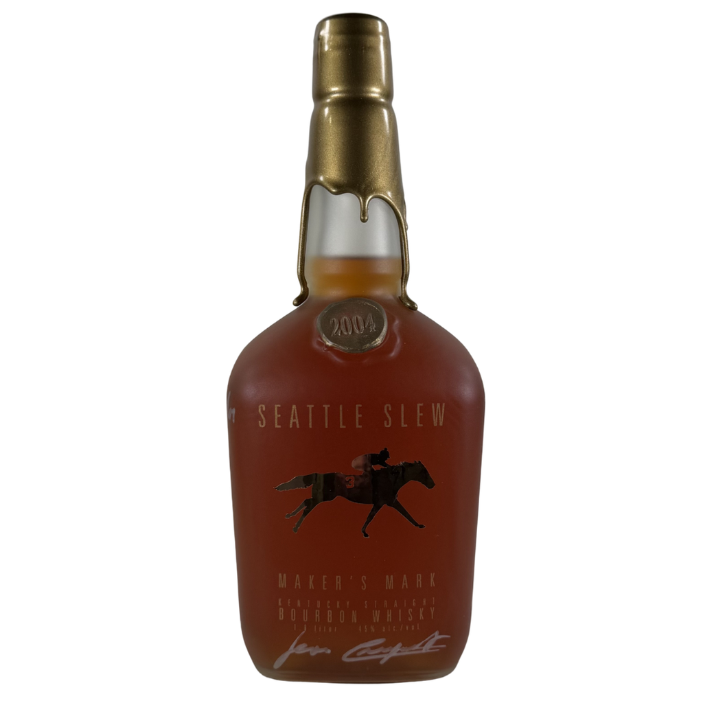 2004 Maker's Mark Seattle Slew Limited Edition Kentucky Straight Bourbon Whisky Signed 1Lt