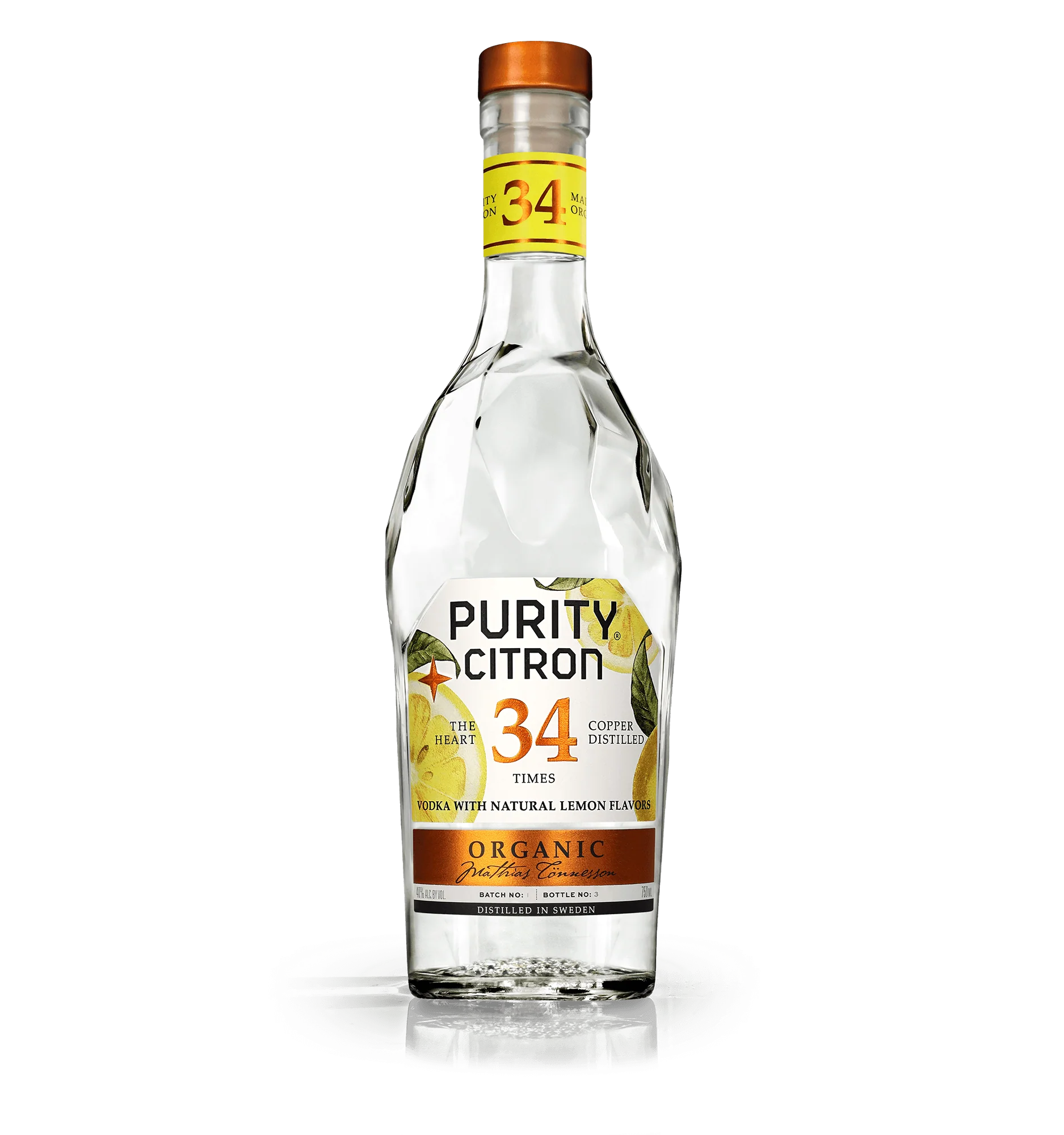 Purity Citron 34 Organic Vodka 750ml