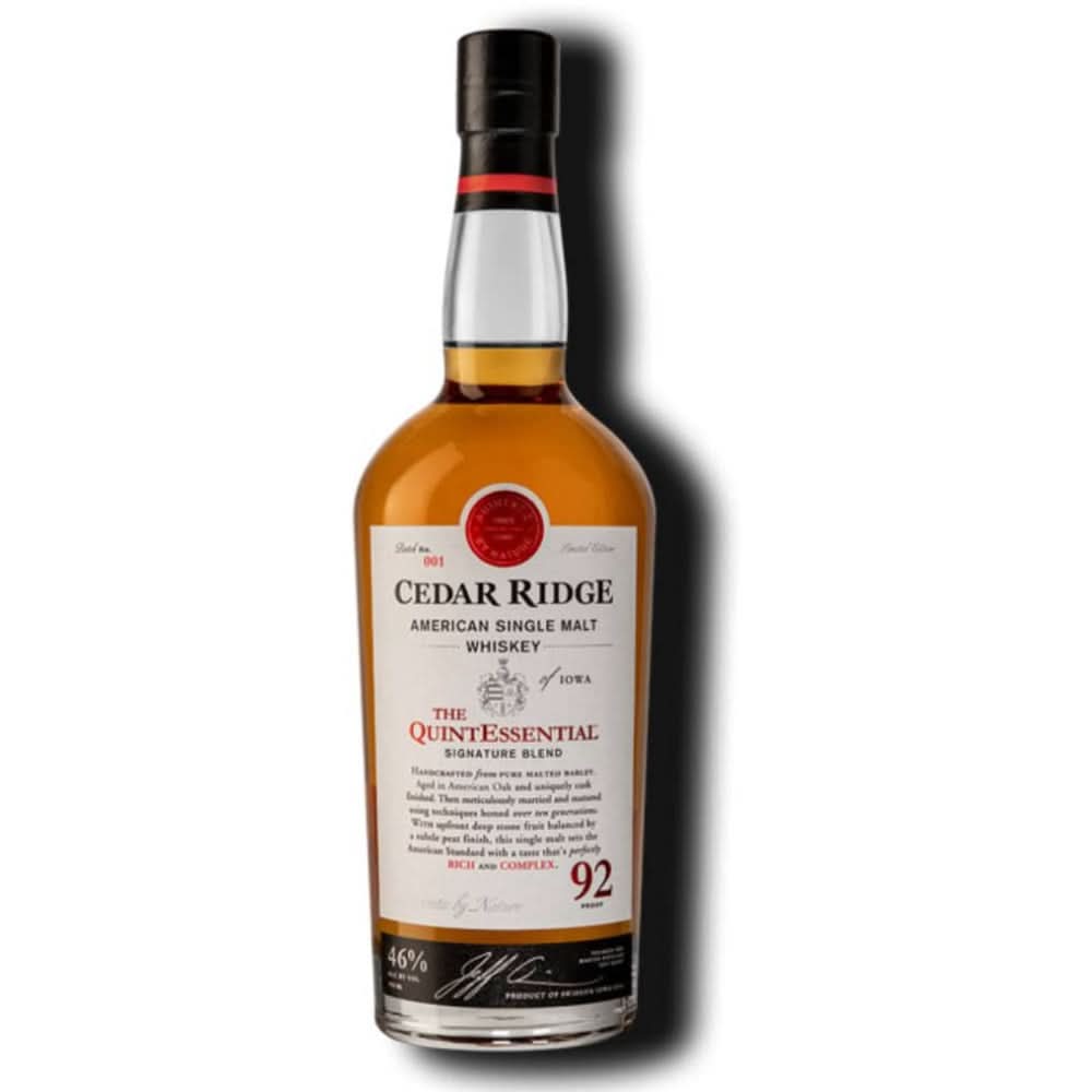 Cedar Ridge The QuintEssential Signature Blend American Single Malt Whiskey 750ml