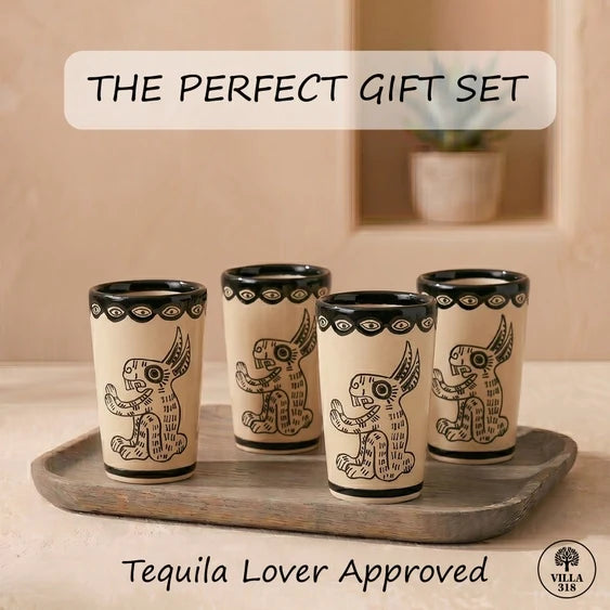 Rabbit Design Shot Glasses 2.5-Oz 4-Pack