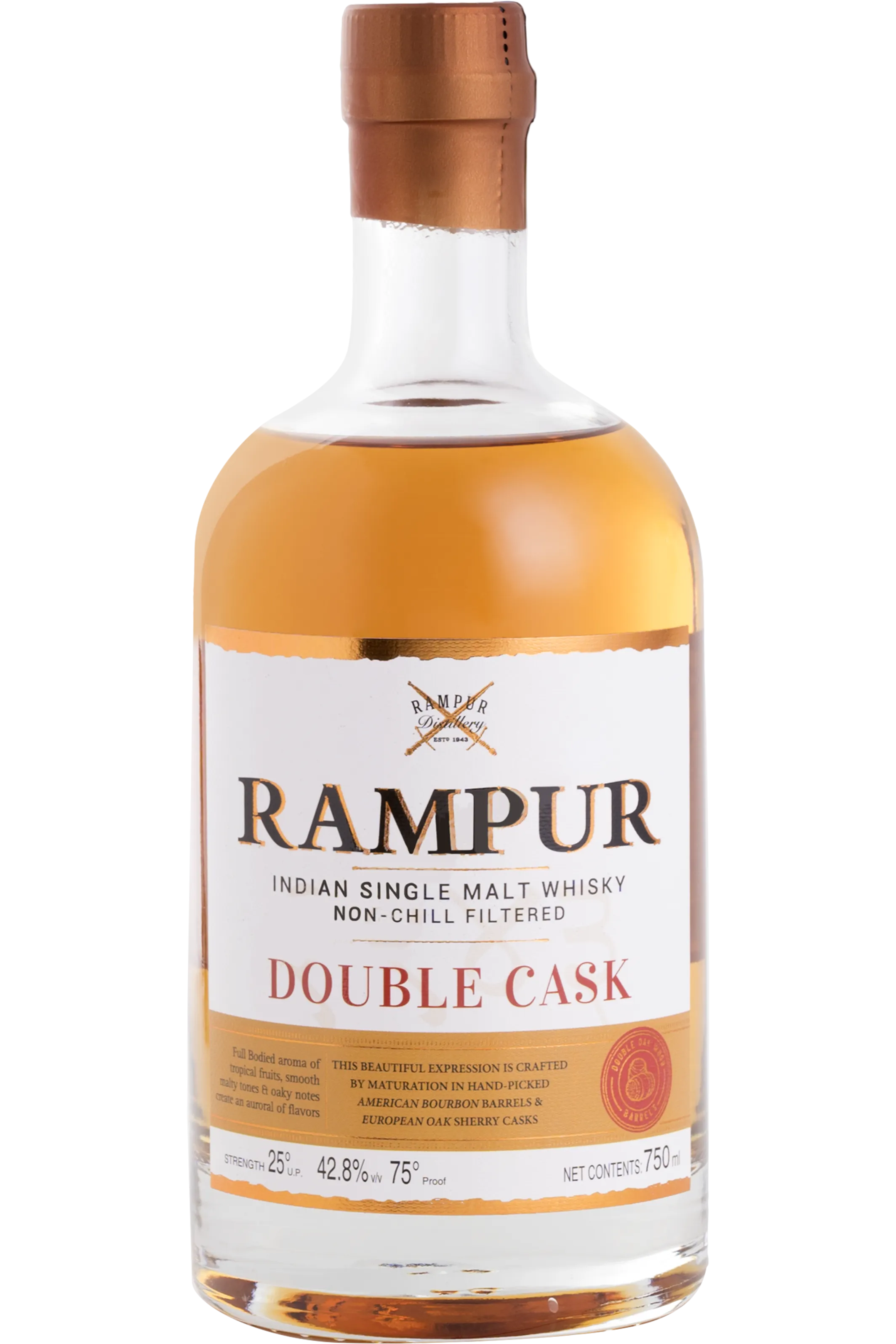 Rampur Double Cask Single Malt Whisky 750ml