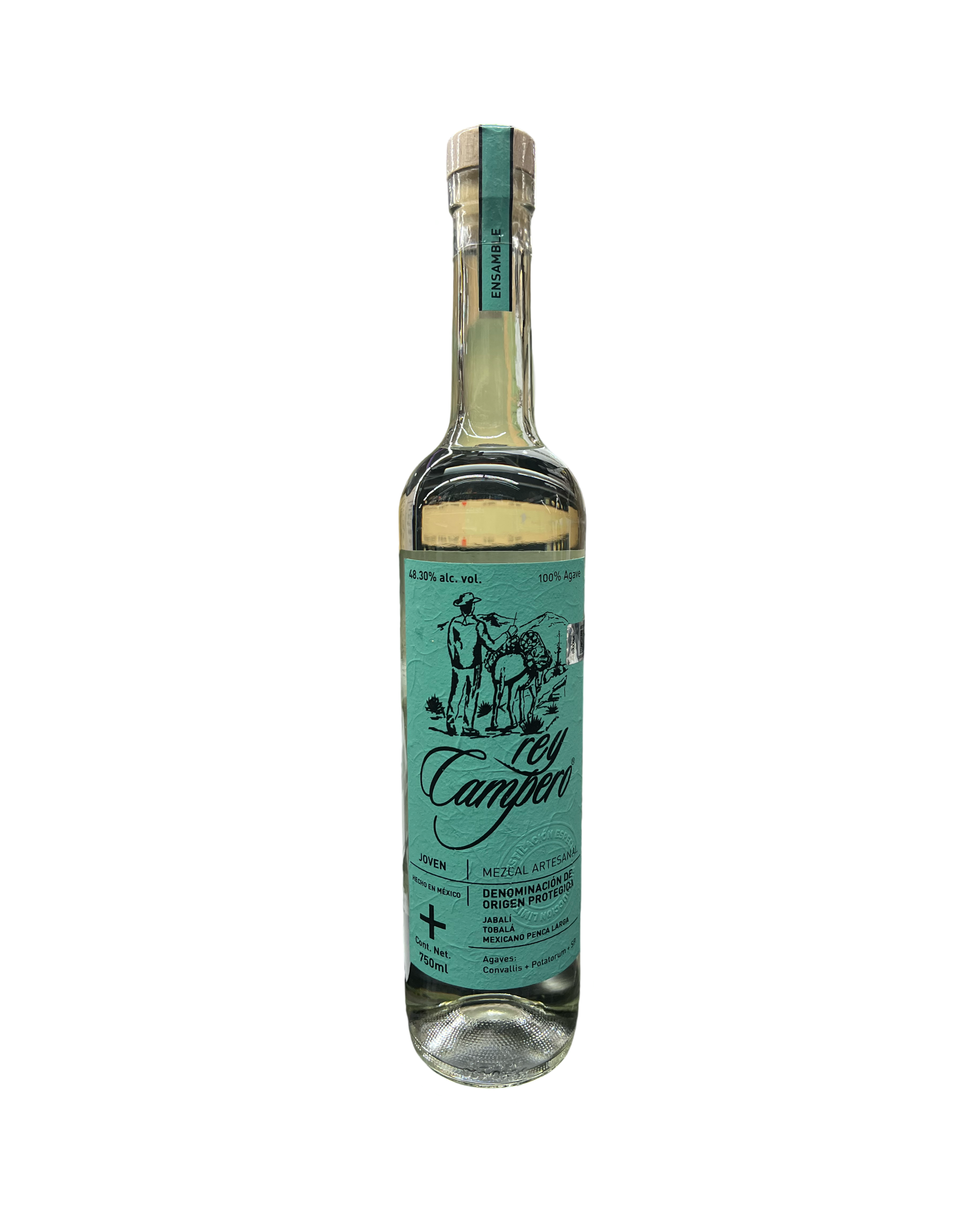 Rey Campero Mezcal Jabali Tobala Mexicano Penca Larga Joven Artesanal Mezcal 750ml