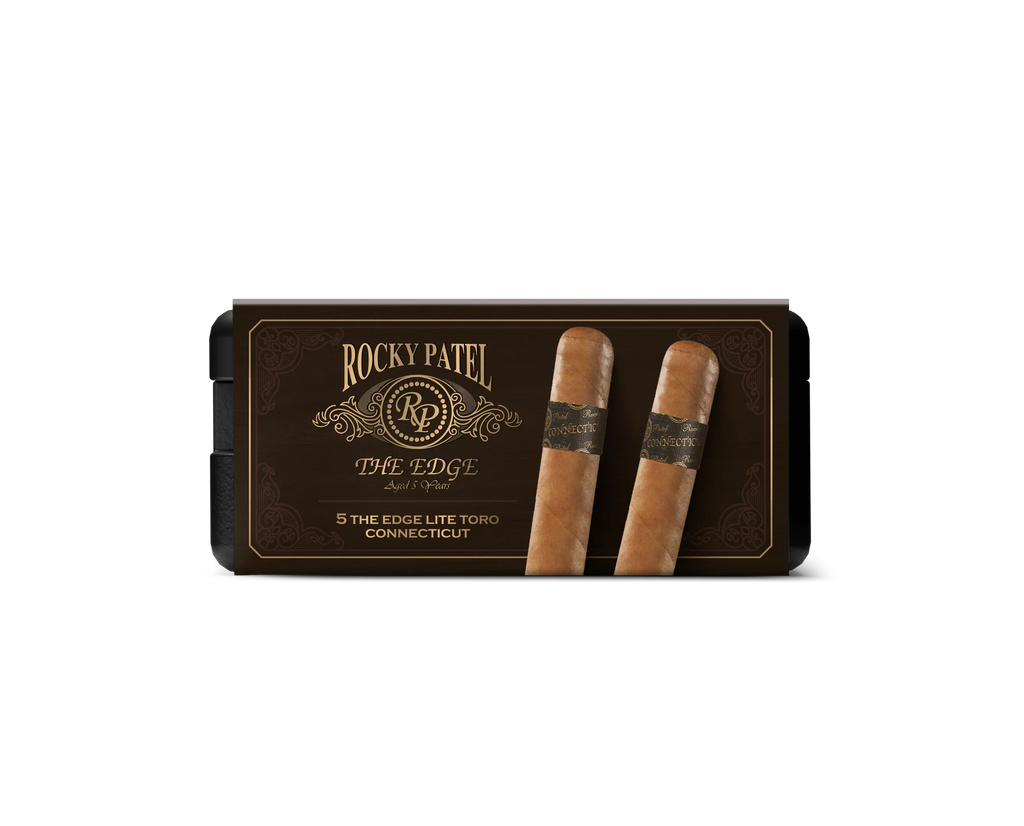 Rocky Patel The Edge Lite Toro Connecticut Cigar With Personal Humidor by CigarBros (Box of 5)