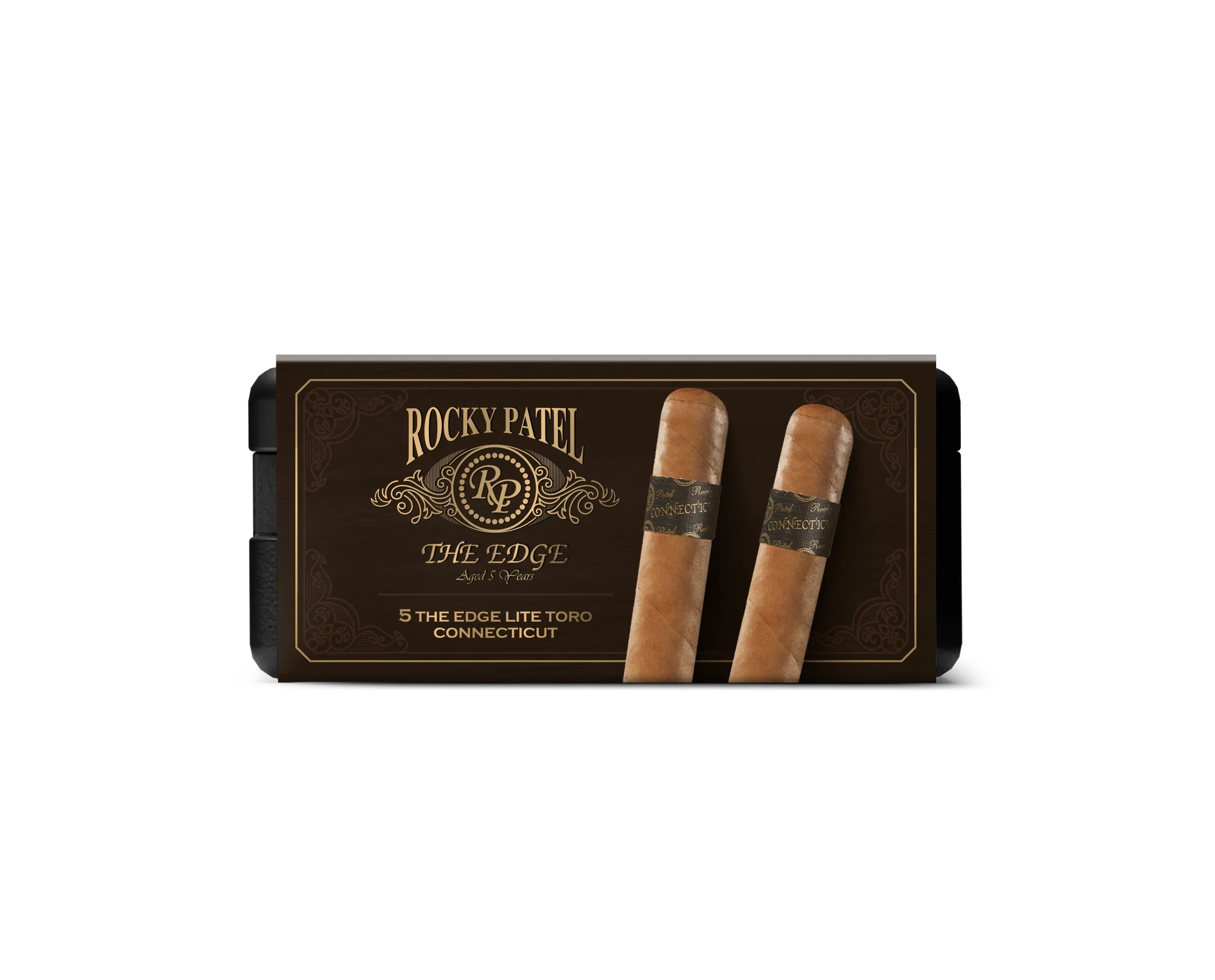 Rocky Patel The Edge Lite Toro Connecticut Cigar With Personal Humidor by CigarBros (Box of 5)