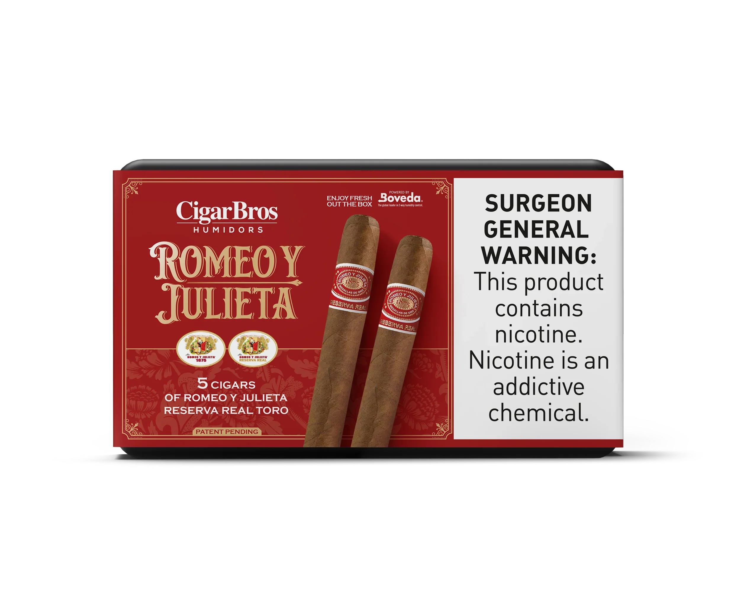 Romeo Y Julieta Reserva Real With Personal Humidor by CigarBros (Box of 5)
