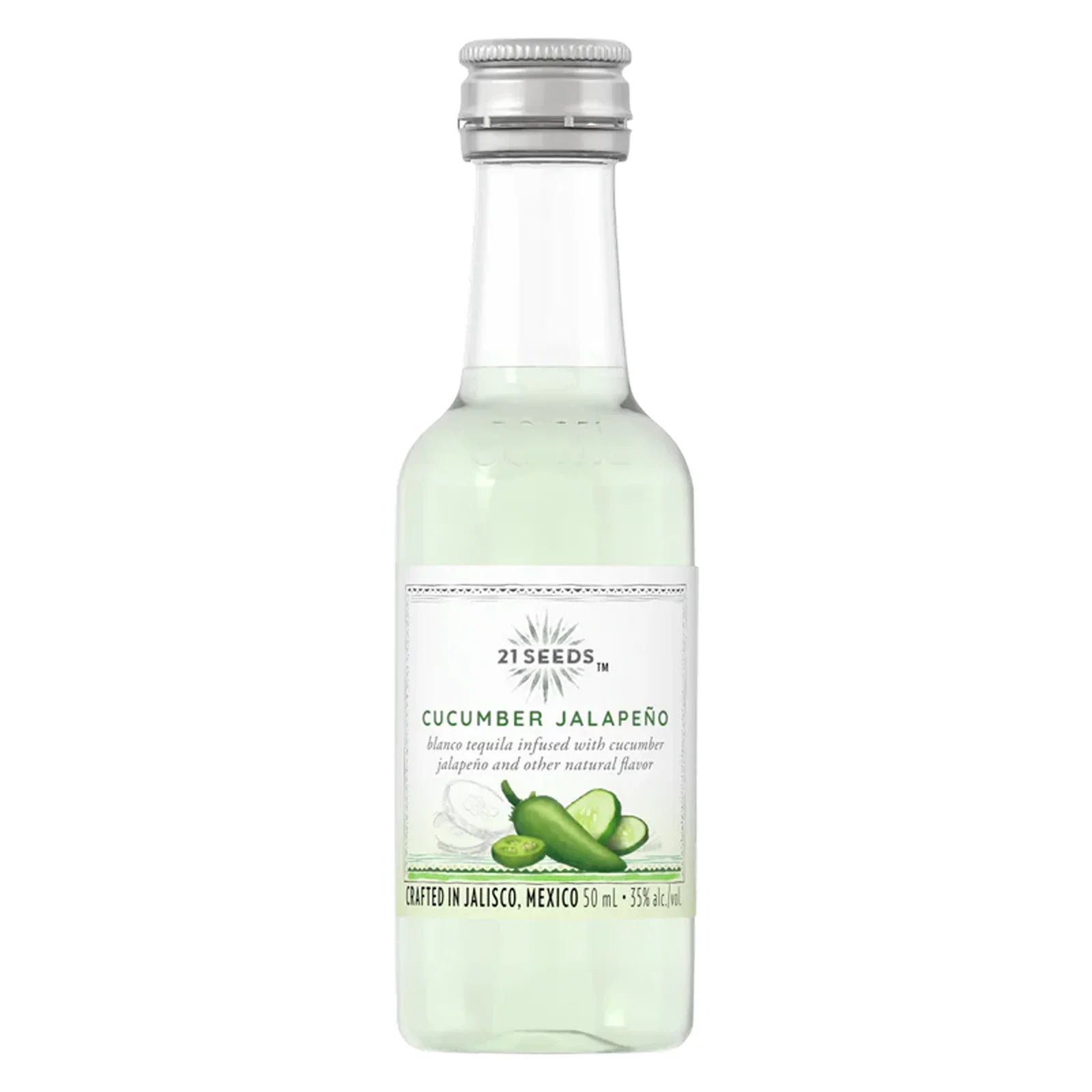 21 Seeds Cucumber Jalapeno Infused Tequila Mini 50ml