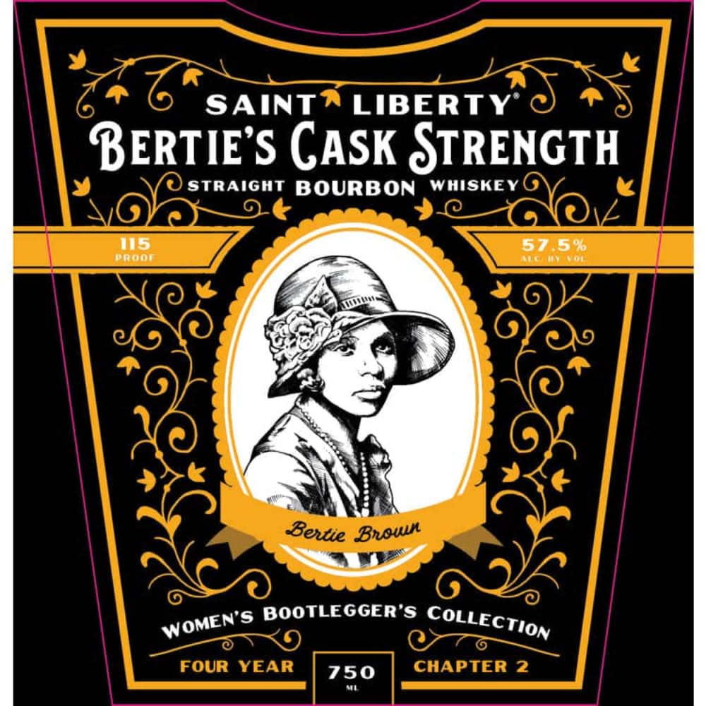Saint Liberty Straight Bourbon Berties Cask Strength Womens Bootleggers Collection Straight Bourbon Whiskey 750ml