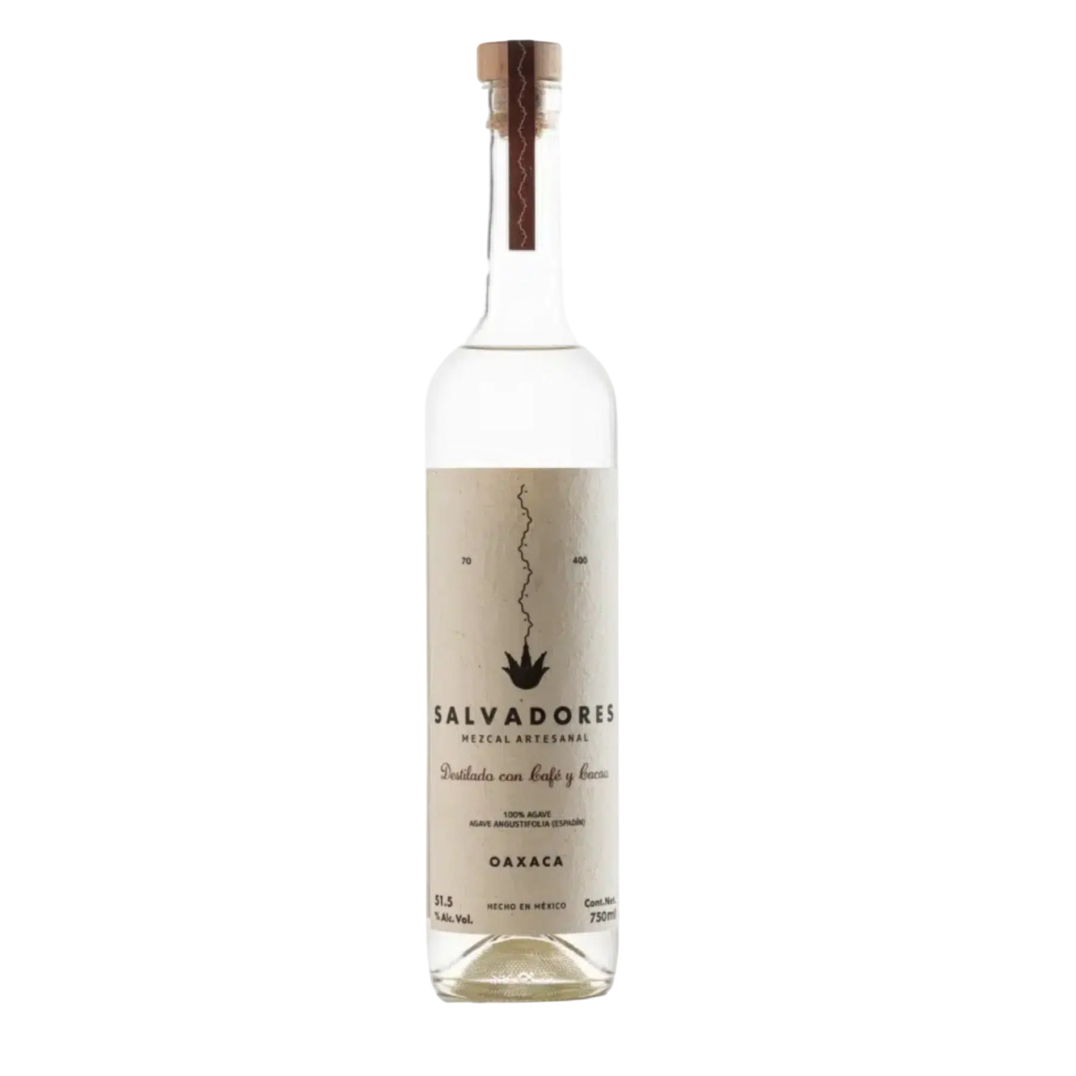 Salvadores Mezcal Artesanal Salvadores Mezcal Destilado Con Cafe & Cacao 750 ml