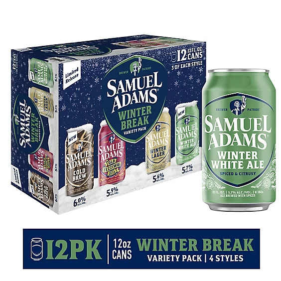 Samuel Adams Brew Winter Variety Lager Beer 12-Oz Can 12-Pack