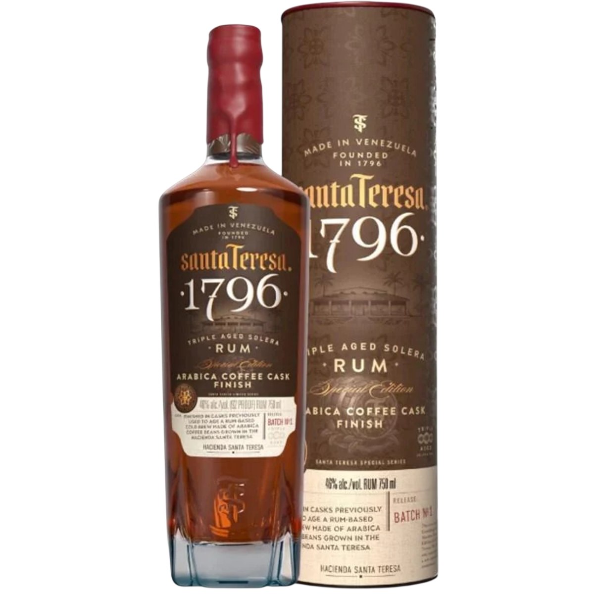 Santa Teresa Arabica Coffee Cask Finish Triple Aged Solera Rum Arr 1796 750ml