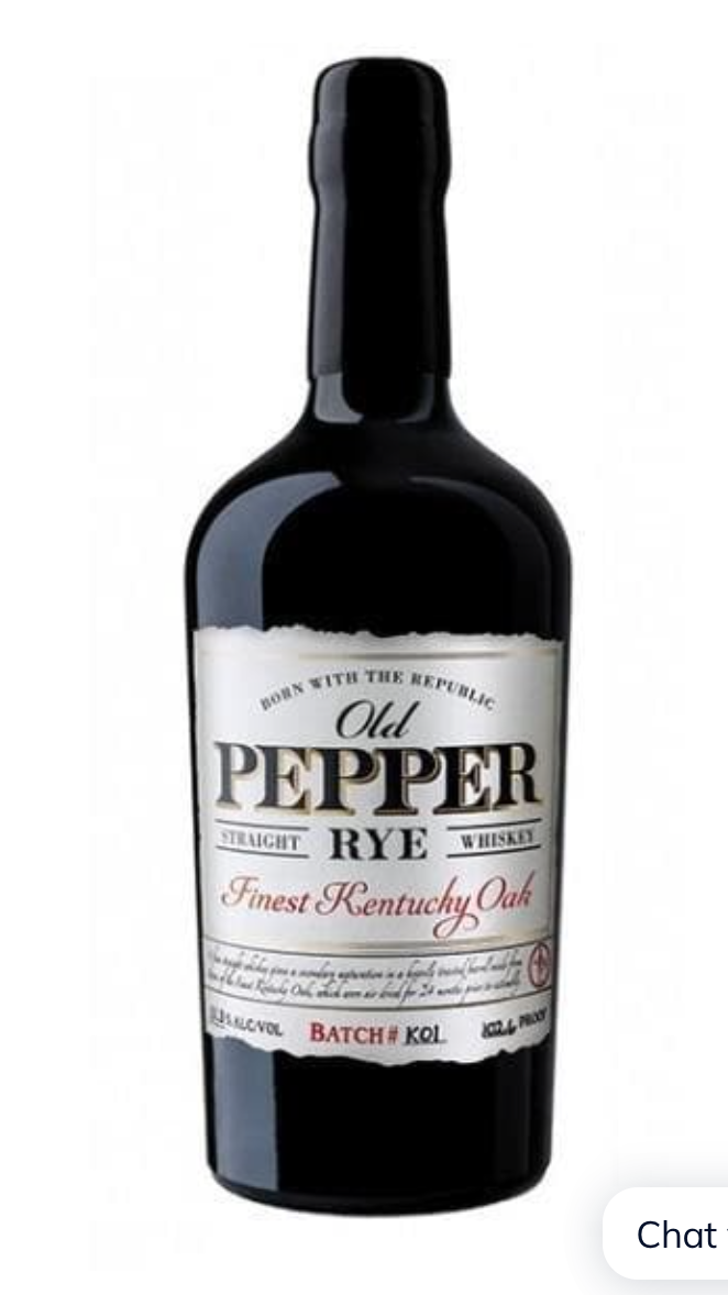 Old Pepper Distillery Finest Oak Bourbon Whiskey 750ml