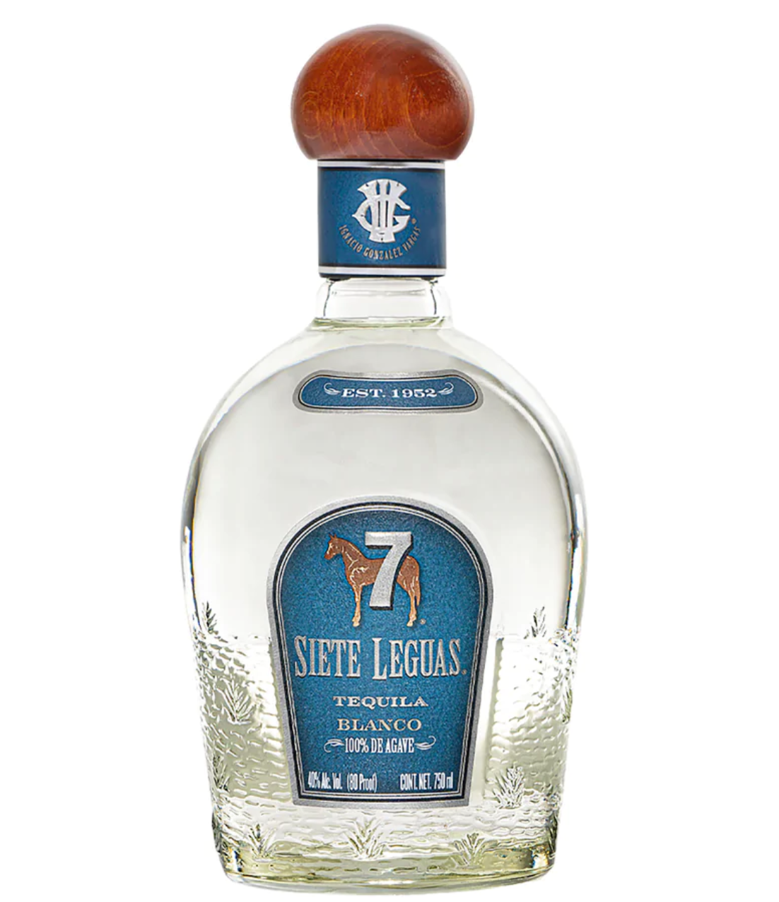 Siete 7 Leguas Blanco Tequila 750ml