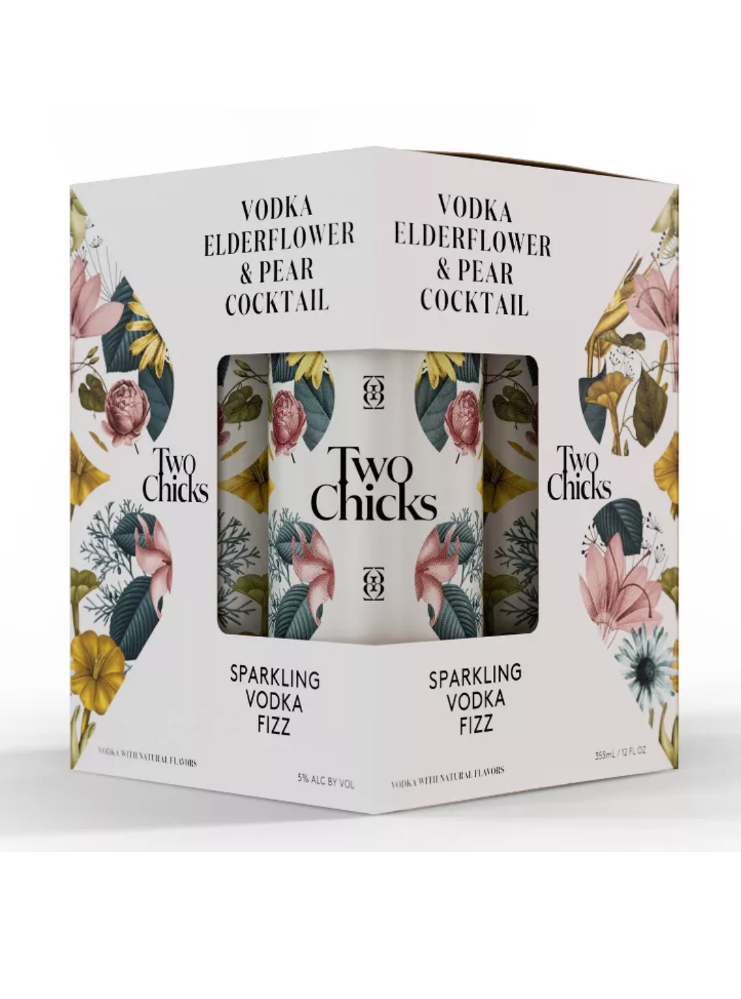 Two Chicks Vodka Fizz Cocktail 12-Oz 4-Pack