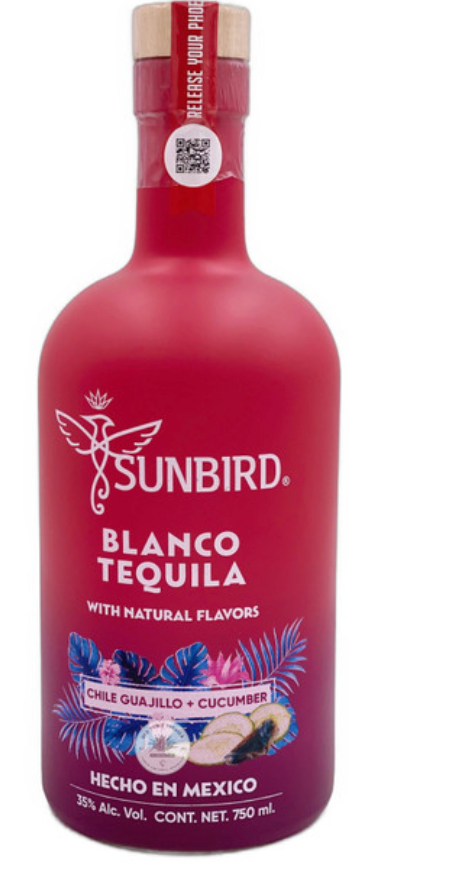 Sunbird Chile Guajillo Cucumber Blanco Tequila 750ml
