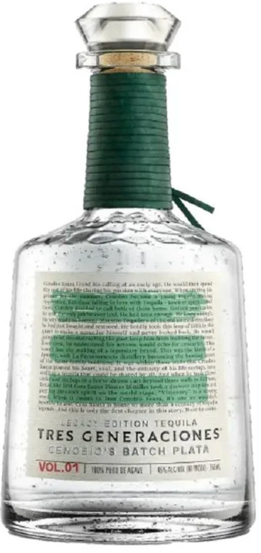Casa Sauza Tres Generaciones Legacy Edition Cenobio's Batch Plata Tequila 750ml