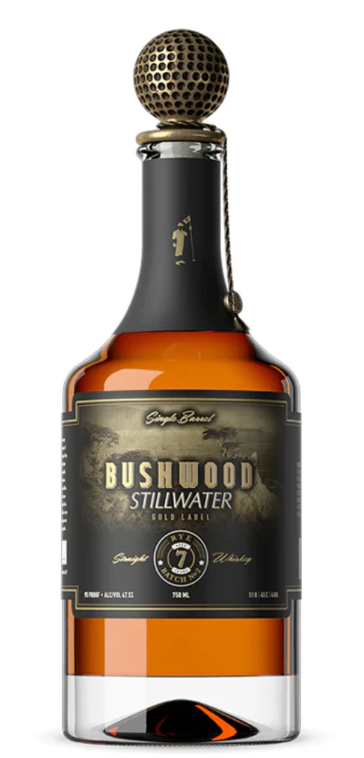 Bushwood Stillwater Gold Label 7 Year Old Single Barrel Straight Rye Whiskey 750ml