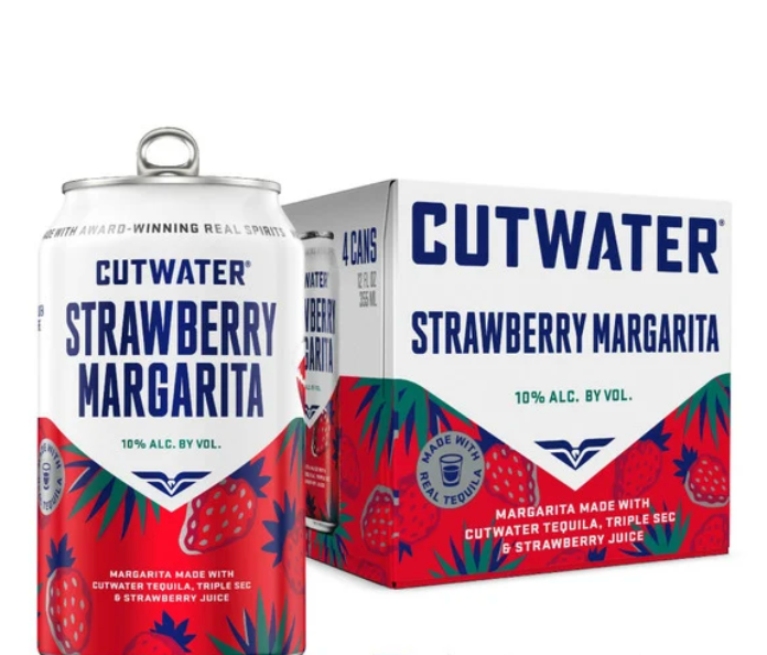 Cut Water Strawberry Margarita 4 Pack 355ml